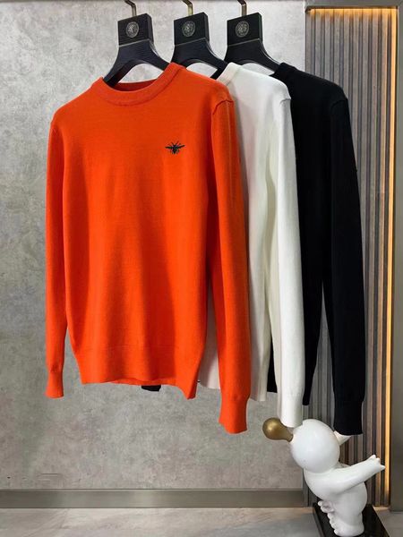 

designers men womens pullover sweater hoodie senior christmas wool sweater leisure autumn winter omfortable turtleneck small round neck embr, White;black
