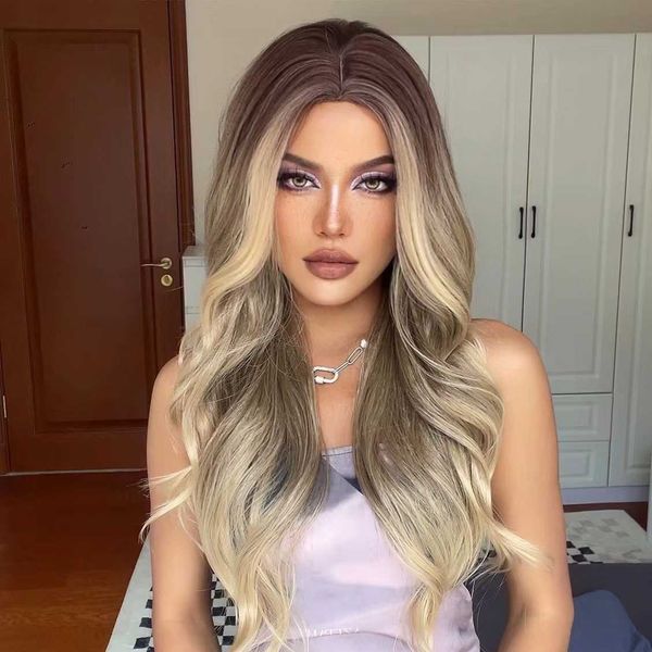 

headwear accessories parrucche new hair silky long blonde body wave synthetic wigs