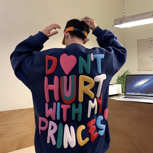 

men's hoodies sweatshirts privathinker colorful foaming printing sweatshirt for men loose fashion korean clothing hip hop streetwear au, Black