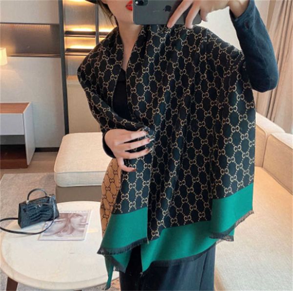

scarves wholesale cashmere scarf designer silken scarves 2022 fashion luxury shawl long neck winter wool scarfs women scarve bufanda landsca, Blue;gray