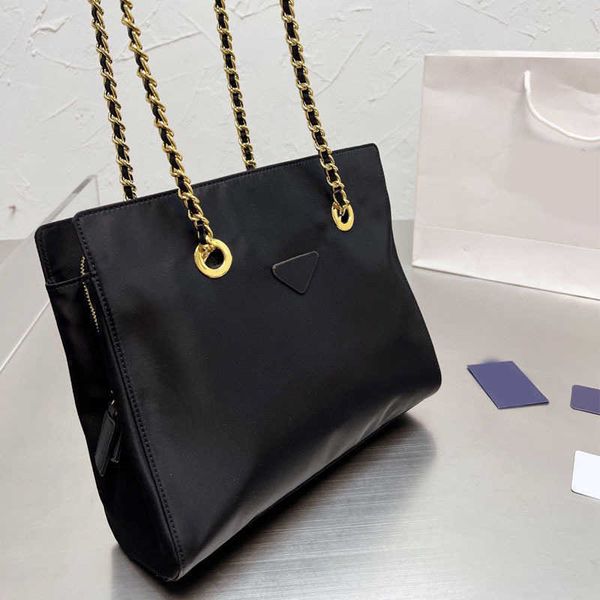 

prad bag the tote bag designer totes bags classic chain handbags nylon shopping bags casual shoulder purses solid color handbags 220920 h1al, Blue;pink