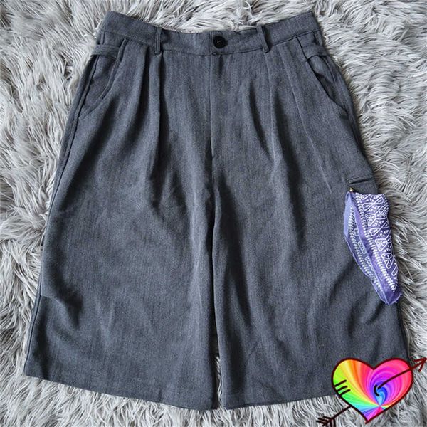 

men's shorts streetwear grey kapital suit shorts 2022 men women 1 1 quality patch cloth kapital shorts multi pocket breeches t221129 t2, White;black