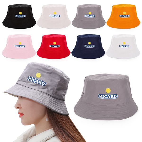 

wide brim hats bucket ricard women man classic cotton summer fisherman caps teen outdoor sport fishing girl boy bob panama 221129, Blue;gray