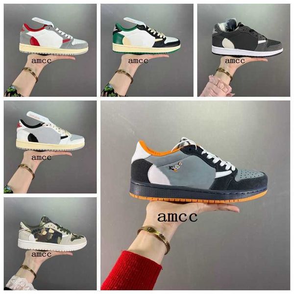 

shoes basketball sneakers grey red white black red green brown sports men women jumpman 1 1s low og sp fragment scotts design x 4s ts 6s us, White;red