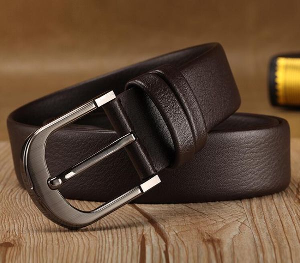 

2023 luxury design mens belt fashion men leather black business belts women gold buckle womens classic casual, Black;brown