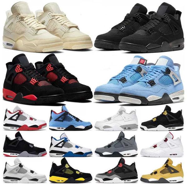 

2022 university blue jumpman 4 4s mens basketball shoes white guava ice oreo sail noir metallic purple black cat bred shimmer cactus jack