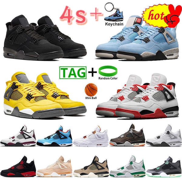 

basketball shoes men sneakers sports trainers university blue black cat fire red tour yellow paris mens athletic 2022 classic 4 4s