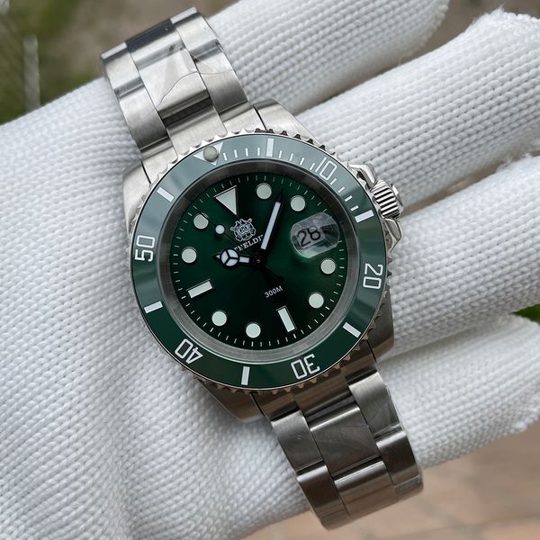 

wristwatches steeldive sd8205 selling ceramic bezel 41mm steeldive 30atm water resistant japan movement quartz mens dive watch reloj 221128, Slivery;brown