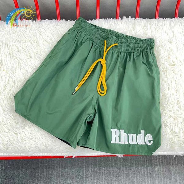

men's shorts casual green beach shorts men women 1 1 inside mesh breeches drawstring embroidery shorts t221129, White;black