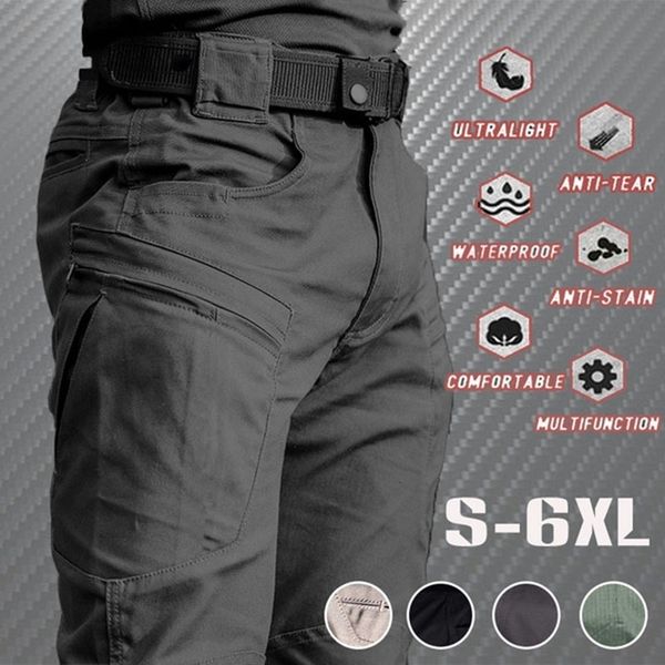

men's pants lightweight tactical breathable outdoor casual army military long trouser male waterproof cargo winter 221130, Black