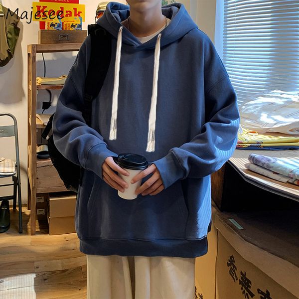 

men's hoodies sweatshirts men teens vitality hooded students korean stylish japanese streetwear casual clothing baggy ins hip hop simpl, Black