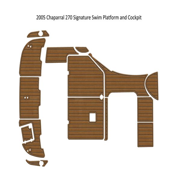 

2005 chaparral 270 signature swim platform cockpit boat eva foam teak floor pad