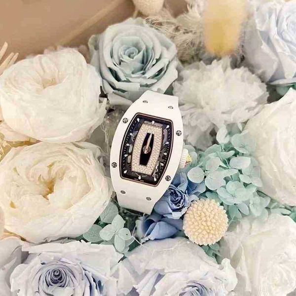 

watches wristwatch designer luxury mens mechanical watch flame lips womens multifunctional richa milles rm07-01 personalized automatic ceram, Slivery;brown