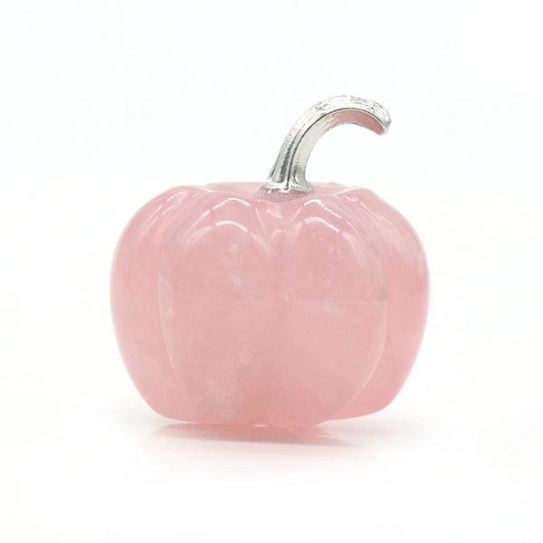 

30mm healing pumpkin rose quartz stones natural crystal hand made carving pumpkin shape stone for christmas gifts, Black