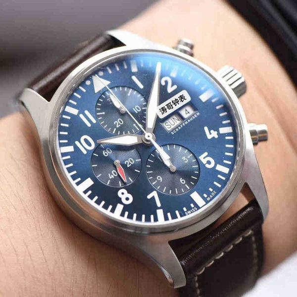 

timing mechanical luxury wristwatch universal pilot watches real swiss eta7750 movement designer watch men mechanics yyxw, Slivery;golden