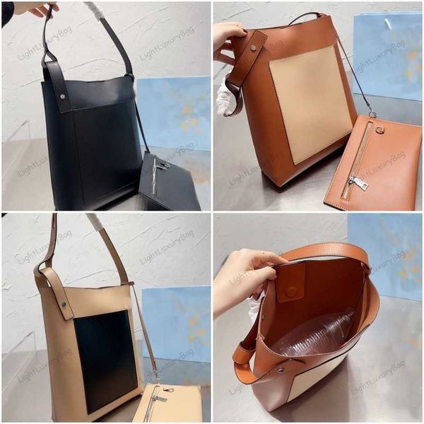 

tote bags luxury mirror quality two-in-one shoulder wallets fashion real leather handbags high capacity women classic female purses 221130