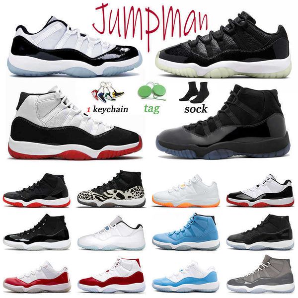 

basketball shoes sneakers pantone trainers cherry space jam pure violet blue cool grey concord bred original og 11 jumpman low men women 11s, Black