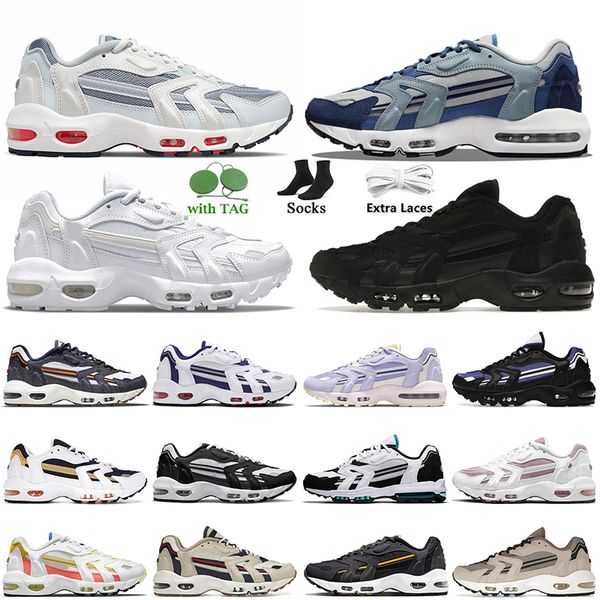 

with sock tag 96 ii 96s running shoes triple black white purple dawn beach ashen blue slate blackened blue mystic teal bred mens womens trai