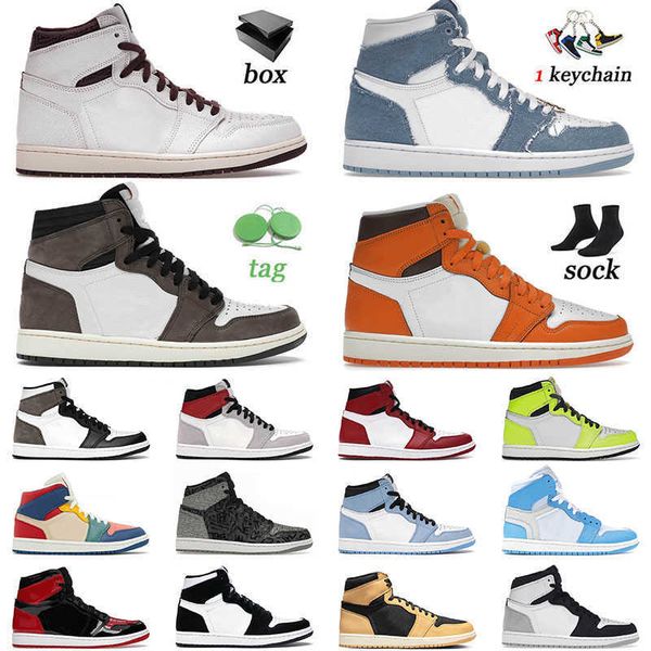 

1s 1 jumpman basketball shoes a ma maniere starfish denim university blue jorda barely orange twist chicago mens women tennis jordas