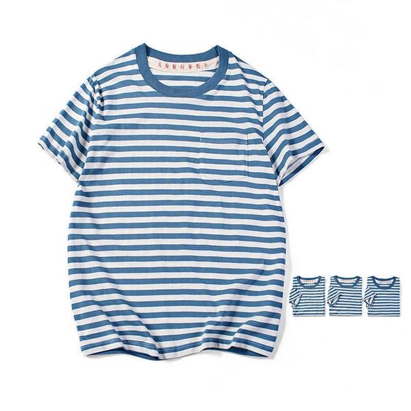 

men's t-shirts japanese retro blue striped t shirt mens cotton casual tshirts men summer streetwear sailor dress oversized breton t221, White;black