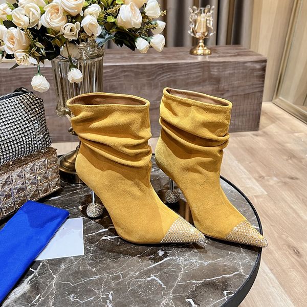 

shoes a03 designer version handmade 2022 new aq home pointed boots, Black