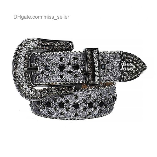 

2022 designer belt bb simon rhinestone men and women universal inlaid personality street net red elegant fashion versatile pant belt, Black;brown