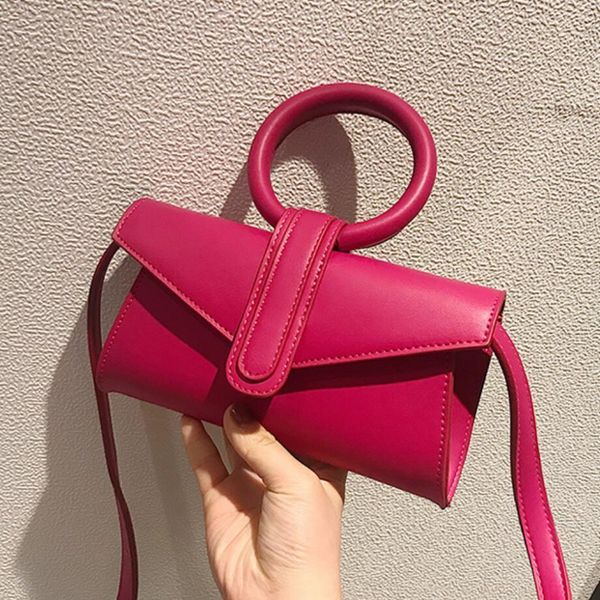 

evening bags elegant female mini ring tote bag summer high pu leather women's designer hand travel shoulder messenger 28 221129