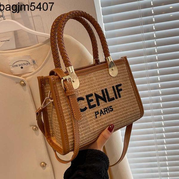 

design bag factory wholesale and retail straw female 2023 new fashion summer dign portable woven net red msenger small