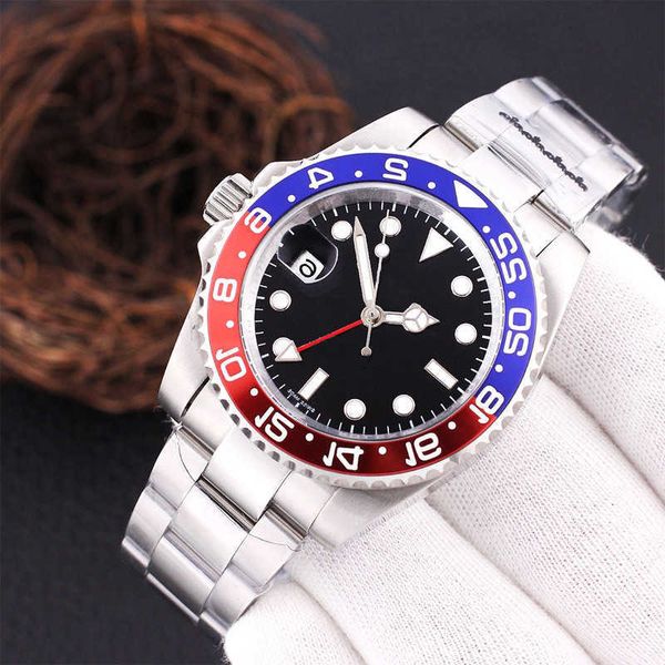 

watches fully automatic mechanical watch sapphire mirror stainless steel strap perfect waterproof design montre de luxe 40mm, Silver