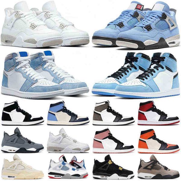 

basketball shoes mens sneakers hyper royal university blue dark mocha twist cement white oreo black cat men women 1s 4s high og 1