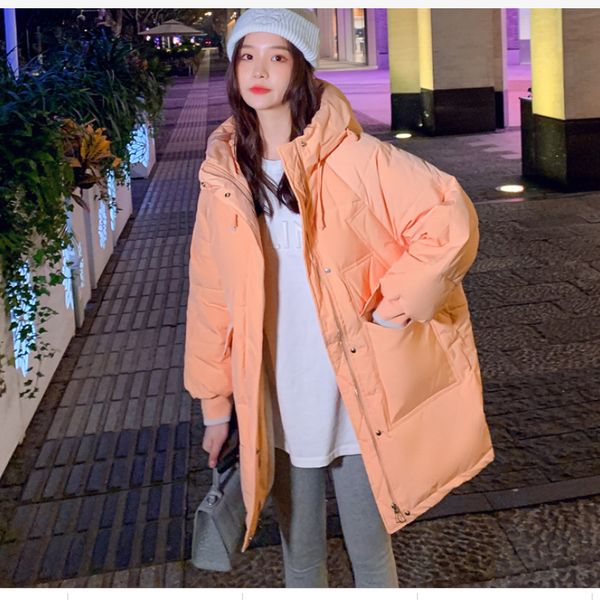 

women's down parkas cotton jacket winter solid colour loose warm korean version of fashion dggsx 221129, Black