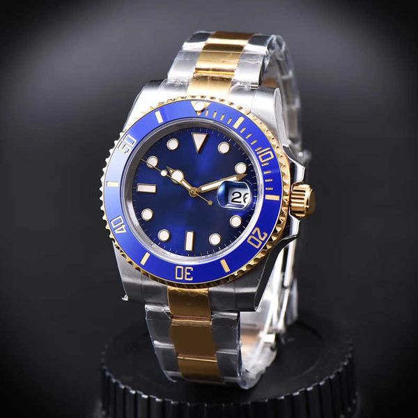 

watches montre de luxe mens watches automatic mechanical ceramics 40mm stainless steel gliding clasp swimming submarine wristwatches sapphir, Silver