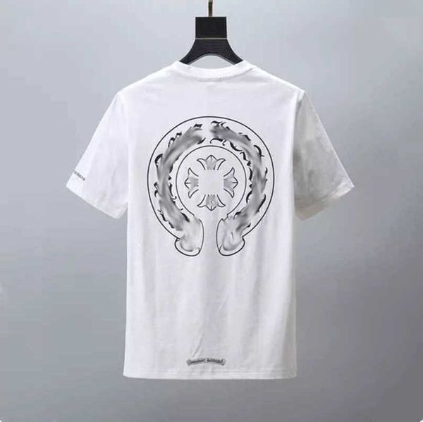 

men's fashion luxury t shirt brand couple tees men women t-shirts sweatshirts sanskrit letter short sleeve horseshoe tshirt classic te, White;black
