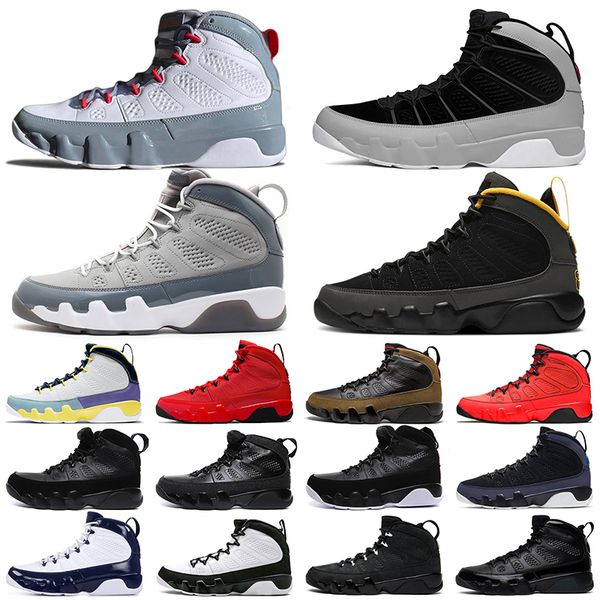 

2023 authentic 9 basketball shoes 9s ix space jam sports particle grey outdoor chile red olive jumpman sneakers men trainers university gold