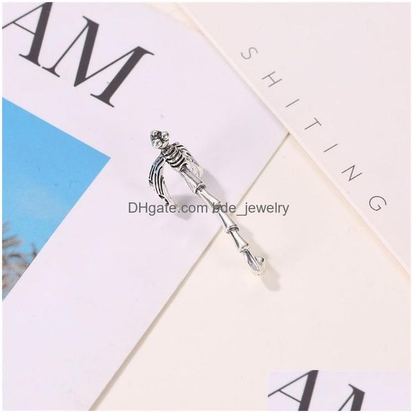 

ear cuff vintage goth dragonfly earclip without piercing ear cuff for women single piece clip drop delivery jewelry earrings dhq0k, Silver