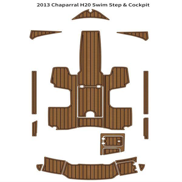 

2013 chaparral h20 swim step cockpit boat eva faux foam teak deck floor pad