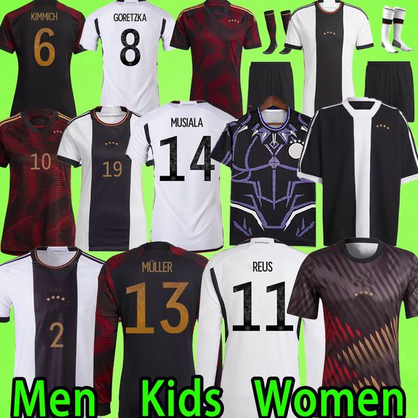 

xxxl 4xl soccer jerseys 2022 fans player version men kids kit women 2023 kroos muller reus football shirts fullkrug musiala gnabry, Black;yellow