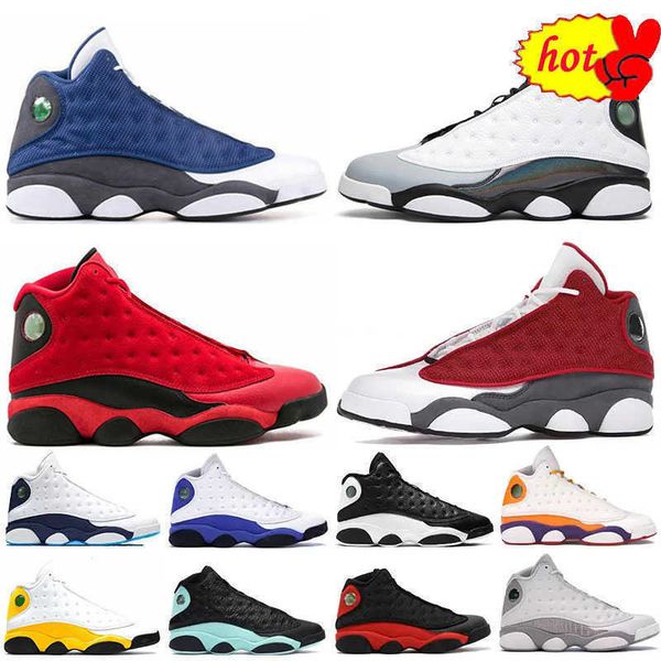 

men basketball shoes 13s university gold hyper royal red flint obsidian black cat court purple reverse atmosphere grey 13 sports mens