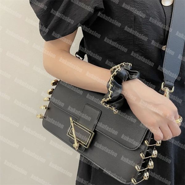 

woman designer baguette with pins classic luxury brand shoulder bags cross body bags designers handbags purses crossbody baguette bag