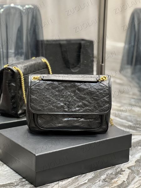

yslbag sunset bag niki bb shoulder bags black wax leather handbag shoulders strap 28cm 22cm crossbody fashion the large capacity leather cro