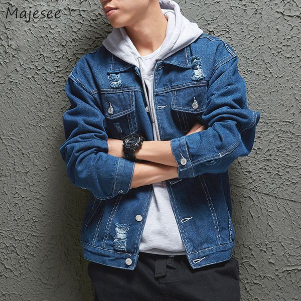 

men's jackets men ripped clothes male handsome design stylish streetwear hip hop japanese college teens casual baggy arrival ins 221129, Black;brown