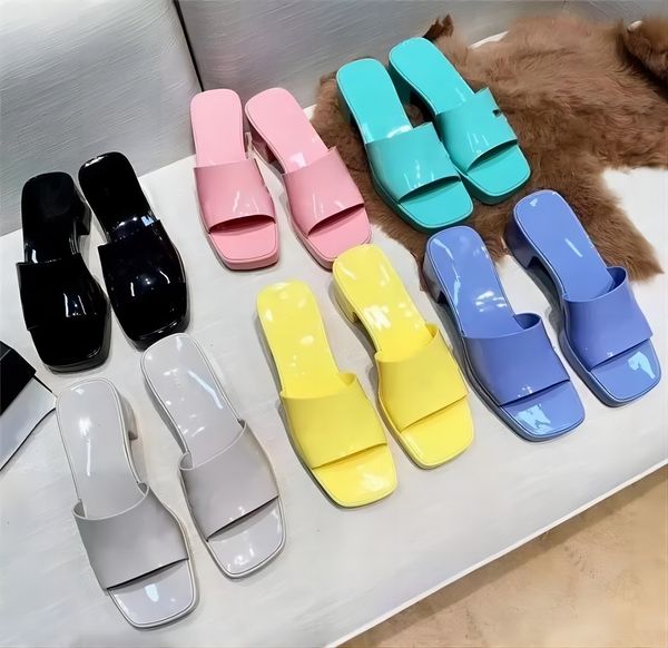 

designers g brand woman slipper designer lady sandals summer jelly slide high heel slippers luxury casual shoes womens leather alphabet beac, Black