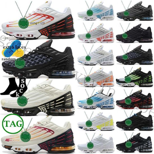 

with box 2023 running shoes sneakers triple black white laser blue light bone with box tn plus 3 gs