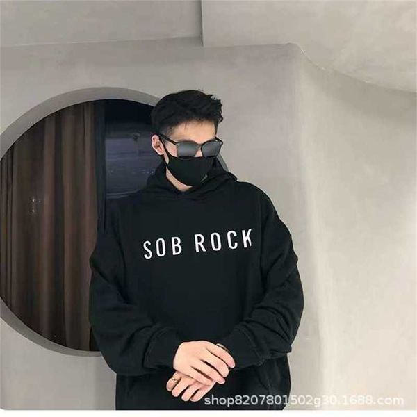

hoodies hweatshirts gaojie chaopai fog double line series essentials co branded jenny sobrock hooded pullover, Black