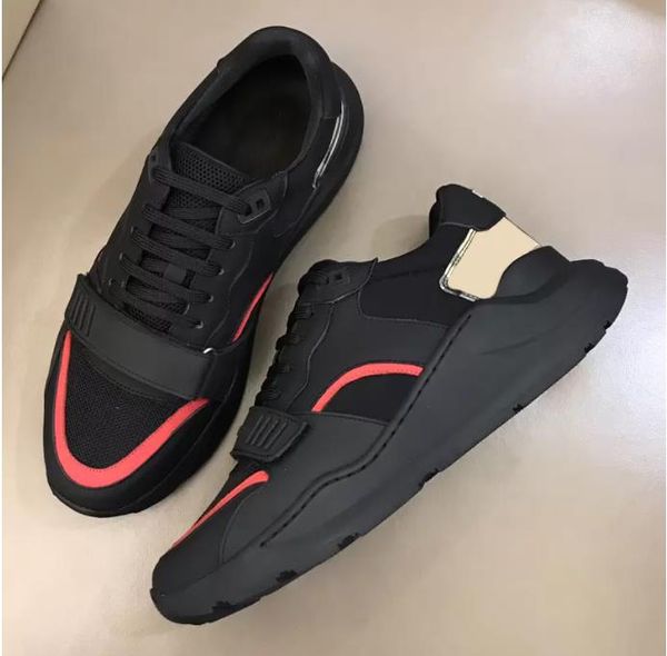 

designer sneakers striped casual shoes men women striped breathable height booster black us5us10