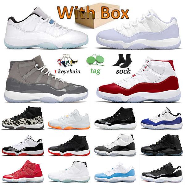 

basketball shoes women trainers sports sneakers cherry cool grey pure violet low legend blue jumpman 11 11s concord 72- 25th anniversary, Black