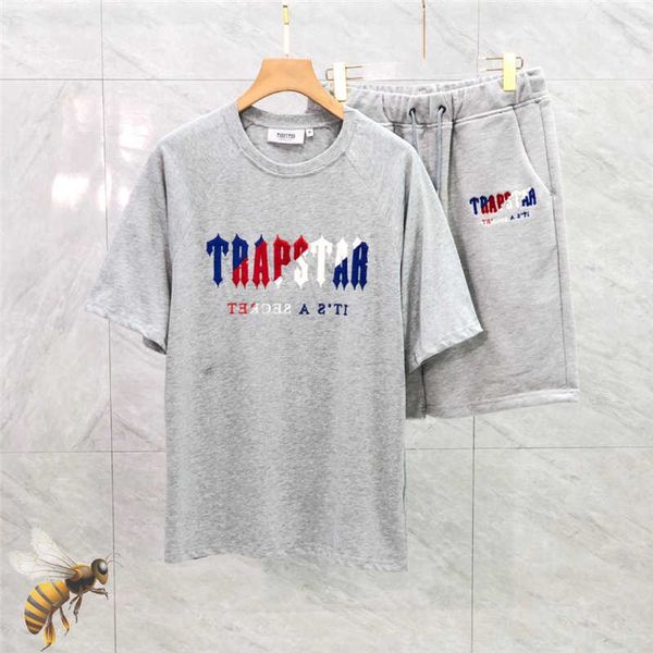 

men's t-shirts new towel trapstar t shirt men women embroidered color letter cotton t-shirt tee t221130, White;black