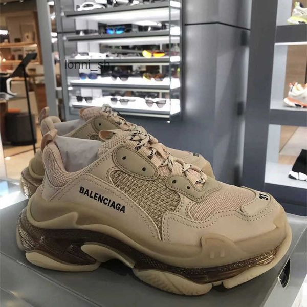 

designer shoes trendy balencigass roller skates paris daddy 2022 third sneakers crystal home worn thin thick soled air cushion