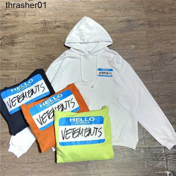 

men's hoodies sweatshirts designer vtm printed male female couple fashion streetwear loose hoodie, Black