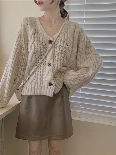 

women's knits tees h.sa women casual cardigans fall winter twsied sweater cardigan button up knitted jackets oversized poncho 221130, White